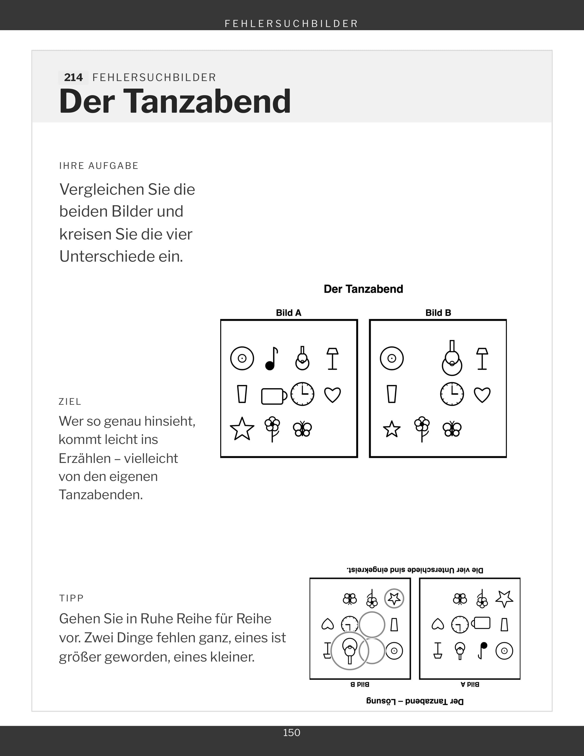 Ein Fehlersuchbild, zwei Bilder zum Vergleichen